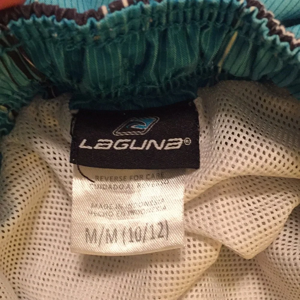 Laguna Boys Plaid Swim Trunks Size M (10-12)